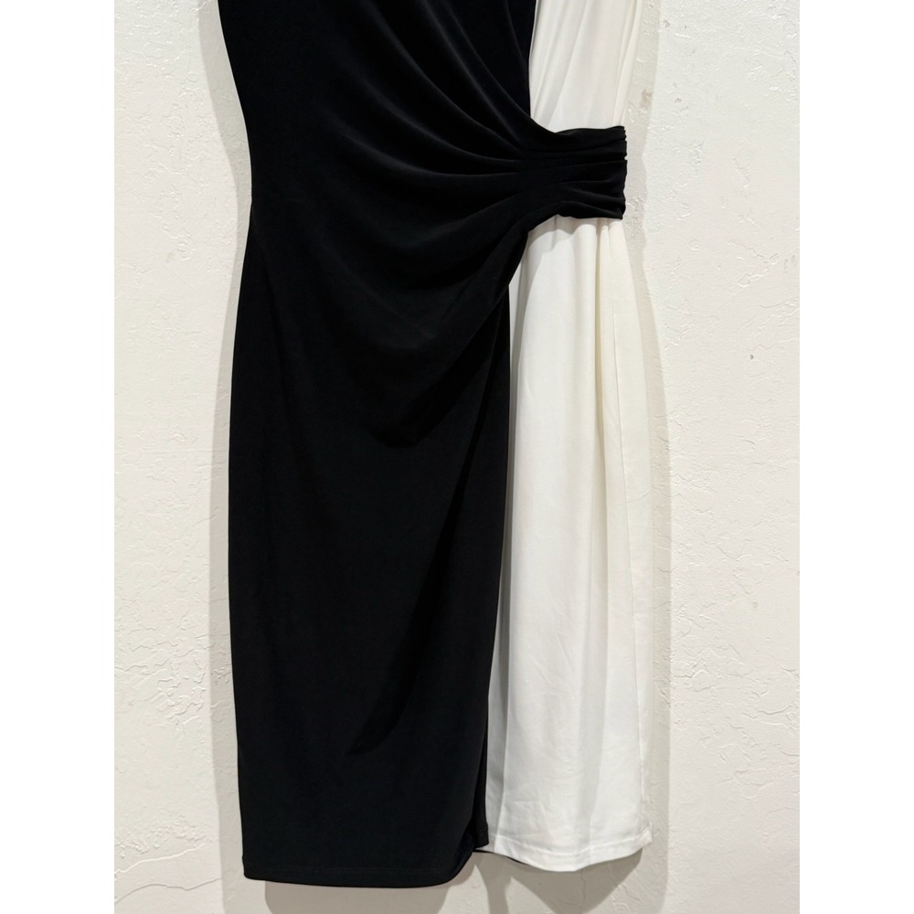 Lauren Ralph Lauren Black White Colorblock Sheath Dress Size 4 NWT - Picture 5 of 7